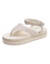 Sandália de dedo flatform de amarrar Off white - MARIA BELLA STORE