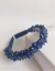 Tiara bordada de luxo azul escuro - comprar online