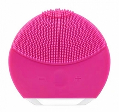 Cepillo Limpiador Facial de Silicona Fucsia