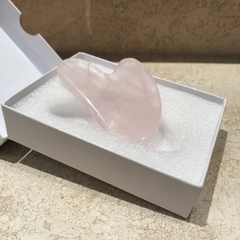 Piedra Gua-Sha de Cuarzo Rosa para Masaje Facial en internet