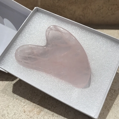 Piedra Gua-Sha de Cuarzo Rosa para Masaje Facial