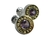 Imagen de Aros bulgary 8 mm plata y oro a rosca