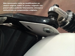 Imagem do Kit customização Harley Davidson Vrod Paralamas traseiro 35cm banco solo estofado sem molas 240/40R18