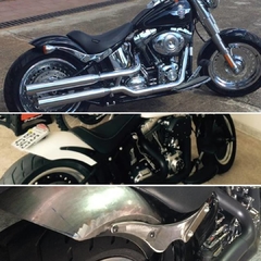 Kit Customização Harley Davidson Vrod Nigth Rod Paralamas curto banco solo estofado suporte de placa lateral e suporte de piscas - metalcustomgarage