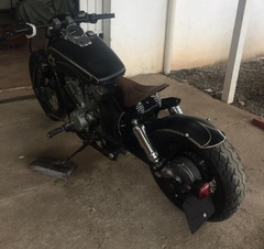 Para lama Traseiro Honda Shadow 750 Pneu até 180mm de largura 70cm acompanha kit fixação banco solo com mola