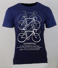 Camiseta Casual Speed Four Bikes Degradê Azul - Fabri Originals