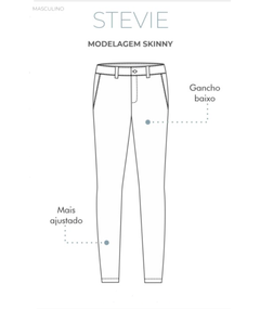 Calça Kanzo Moovexx Sarja Algodão Egípcio Faca Skinny Bege - comprar online