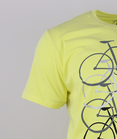 Camiseta Casual Speed Four Bikes Amarela - comprar online