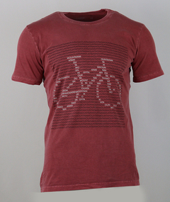 Camiseta Casual Mountain Bike Letras Vermelha - Fabri Originals