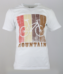 Camiseta Casual Mountain Bike Ferrugem Branca - Fabri Originals