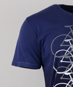 Camiseta Casual Speed Four Bikes Degradê Azul - comprar online