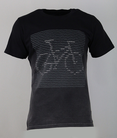 Camiseta Casual Mountain Bike Letras Degradê Preta - Fabri Originals