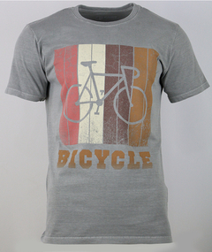 Camiseta Casual Speed Bicycle Ferrugem Cinza - Fabri Originals