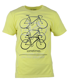 Camiseta Casual Speed Four Bikes Amarela