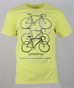 Camiseta Casual Speed Four Bikes Amarela - Fabri Originals