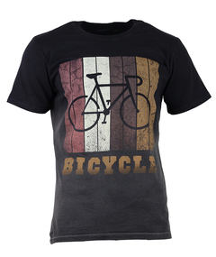 Camiseta Casual Speed Bicycle Ferrugem Degradê Preta