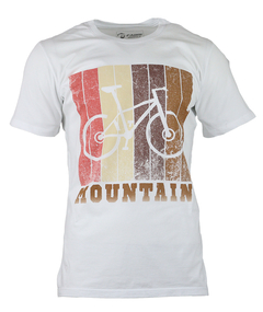 Camiseta Casual Mountain Bike Ferrugem Branca