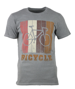 Camiseta Casual Speed Bicycle Ferrugem Cinza