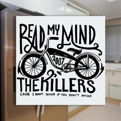 Ímã de Geladeira The Killers Read My Mind Preto e Branco 7,5x7,5cm