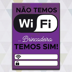 Placa Decorativa p/ anotar Wi-fi - loja online
