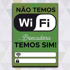 Placa Decorativa p/ anotar Wi-fi na internet