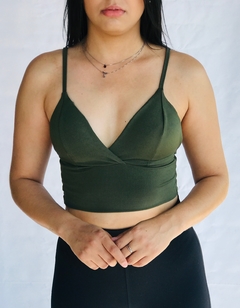 Cropped Vic C/ bojo Verde Militar