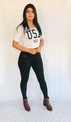 Cropped Sara USA Branco