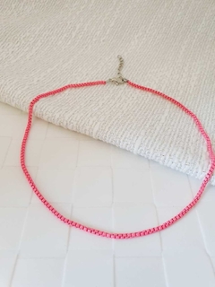 Choker Veneziana Mini Rosa - - comprar online