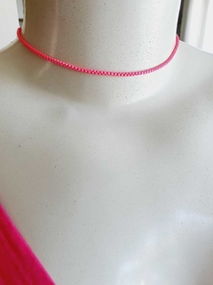 Choker Veneziana Mini Rosa - - Helô Nazaré Acessórios