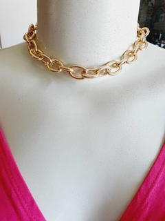 Choker Corrente Dourada Elos - - Helô Nazaré Acessórios