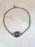 Choker Grafite com Pingente Olho Grego Azul - comprar online