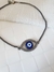 Choker Grafite com Pingente Olho Grego Azul na internet