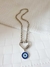 Choker Prateada com Pingente de Olho Grego Azul - comprar online