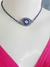 Choker Grafite com Pingente Olho Grego Azul - loja online