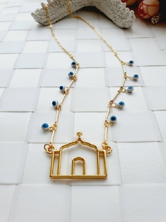 Colar Dourado Pingente Igreja Trancoso - - comprar online