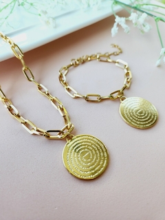 Mix Colar Dourado e Pulseira Pai Nosso - - Helô Nazaré Acessórios