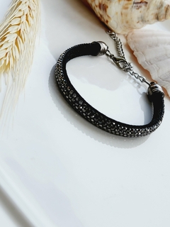 Pulseira de Camurça com Strass - - comprar online