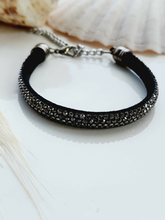 Pulseira de Camurça com Strass