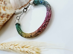 Pulseira com Strass Colorida