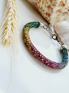 Pulseira com Strass Colorida - Helô Nazaré Acessórios