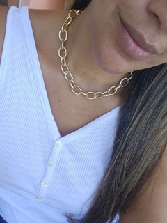 Choker Corrente Dourada - - Helô Nazaré Acessórios