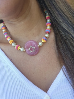 Choker Colorida com Pingente Estrela - - comprar online