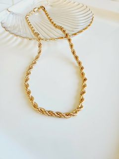 Colar Médio de Cordão Baiano Dourado ou Prata - - comprar online