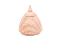 Vaso de Jarra com cúpula de cerâmica rosa M