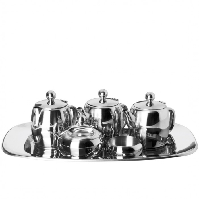 Jogo para cha e cafe quatro estacoes aco inox 7 pcs viel