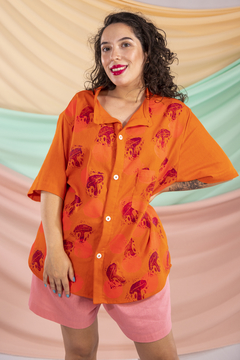 Camisa cogumelos - laranja