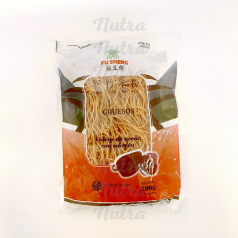 Fideos de arroz morrón x 200gr - sin TACC - Fu sheng