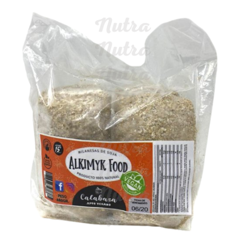 Milanesas de soja orgánica rellenas de calabaza y cúrcuma x 4 un - Alkimyk Food