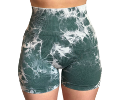 Calza Short Seamless Con Frunce Push Up Batik Verde - comprar online