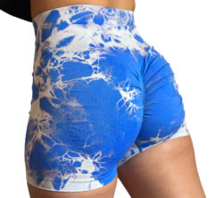 Imagen de Calza Short Seamless Con Frunce Push Up Batik Azul